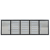 Chery Industrial AS-IS 10ft Storage Cabinet with Workbench 18 Drawers & 2 Cabinets
