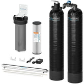 Aquasure Serene Series | 15 GPM Salt-Free Conditioning, Whole House Water Treatment System, Pleated Sediment Pre-Filter and UV Purifier - AS-SF15CKU