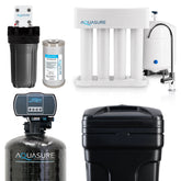 Aquasure Signature Pro | Whole House Water Filter Bundle with 72,000 Grains Softener, 75 GPD Reverse Osmosis System & Triple Purpose Pre-Filter - AS-WHF72D