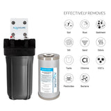 Aquasure Signature Elite | Whole House Water Filter Bundle with 64,000 Grains Softener w/ Fine Mesh Resin, 75 GPD Reverse Osmosis System & Triple Purpose Pre-Filter - AS-WHF64FM