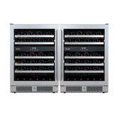 Avallon 48 Inch Wide 90 Bottle Capacity Wine Cooler with Door Locks and 4 Cooling Zones - AWC242DZDUAL