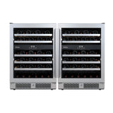 Avallon 48 Inch Wide 90 Bottle Capacity Wine Cooler with Door Locks and 4 Cooling Zones - AWC242DZDUAL