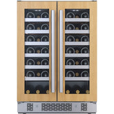 Avallon 24 Inch Wide 42 Bottle Capacity French Door Wine Cooler with LED Lighting - AWC242FDPRG