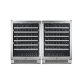 Avallon 48 Inch Wide 106 Bottle Capacity Wine Cooler with Door Locks and 2 Cooling Zones - AWC242SZDUAL
