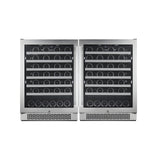 Avallon 48 Inch Wide 106 Bottle Capacity Wine Cooler with Door Locks and 2 Cooling Zones - AWC242SZDUAL