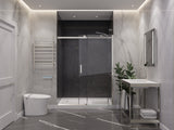 Anzzi Rhodes Series 60 in. x 76 in. Frameless Sliding Shower Door with Handle SD-FRLS05702 - SD-FRLS05702BN