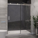 Anzzi Rhodes Series 60 in. x 76 in. Frameless Sliding Shower Door with Handle SD-FRLS05702 - SD-FRLS05702BN