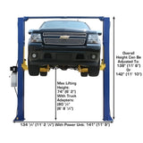 Atlas 9KOHX 9,000 lb Overhead 2-Post Lift - ATEXH-9KOHX-FPD