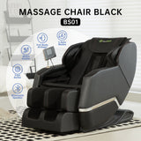 BS-01 Real Relax Full Body Zero Gravity Shiatsu Recliner Electric Massage Chair, Black - US-B02299D1