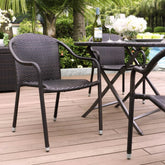 Crosley Palm Harbor 4pc Outdoor Wicker Stackable Chair Set - CO7109