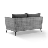 Crosley Richland 2pc Outdoor Wicker Conversation Set Charcoal - CO7317GY-CL