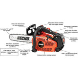 Echo Professional Top Handle Chain Saw - 35.8 CC - 2.15 HP* - CS-355T- Powerhead Only