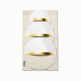 Caraway Non-Toxic and Non-Stick Cookware Set in White with Gold Handles