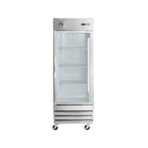 Chef AAA Commercial 29" Reach-In Refrigerator Stainless Steel Glass Door 23 cu.ft. - SS-1R-G-HC