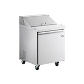 Chef AAA Commercial 27" Sandwich Prep Table Refrigerator 6 Pans 1 Door Stainless Steel 6 cu.ft. - SS-PT-27-HC