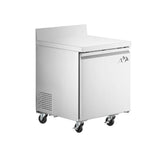 Chef AAA Commercial 27" Undercounter Refrigerator with Splash Guard 5.5 cu.ft. - SS-UCSG-27R-HC