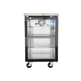 Chef AAA Commercial 23" Glass Door Back Bar Refrigerator Black 6.5 Cu.ft. - UBB-1G-HC
