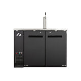 Chef AAA Commercial 48" Single Tap Kegerator Beer Dispenser (2) 1/2 Keg Capacity 11.8 cu.ft. - UDD-48-HC