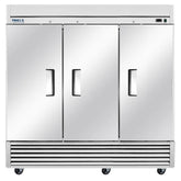 Frigos Commercial Reach in Freezer 3 Section Solid Door Frigos FG-FZ-3D with Aluminum Interior with 304 Stainless Steel Floor - FG-FZ-3D