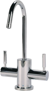 AquaNuTech Contemporary C-Spout Hot & Cold Water Filtration Faucet New - HC2400-CH