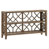 Crestview Collection Hawthorne Estate 56" x 13" x 32" Traditional Wood Open Fretwork Console In Dayton Finish - CVFVR8139