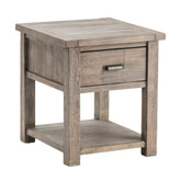 Crestview Collection Pembroke 21" x 23" x 24" 1-Drawer Rustic Plantation Recycled Pine Rectangle End Table In Distressed Gray Finish - CVFVR8026