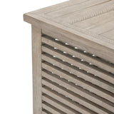 Crestview Collection Pembroke 22" x 20" x 24" 1-Door Occasional Plantation Recycled Pine Slated Rectangle End Table In Hudson Finish- CVFVR8128
