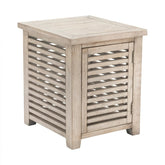 Crestview Collection Pembroke 22" x 20" x 24" 1-Door Occasional Plantation Recycled Pine Slated Rectangle End Table In Hudson Finish- CVFVR8128