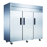 Chef AAA Commercial 83" 3 Solid Door Reach-In Freezer Stainless Steel 64.80 cu.ft. - T83AF