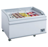 Chef AAA Commercial 56" Glass Door Frozen Food or Ice Cream Chest Freezer Display