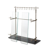 Park Hill Collection Park Hill Pantry & Cafe Black Marble and Iron Bistro Rack - EAW20187