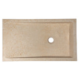 Eden Bath Rectangular Slopes Vessel Sink in Honed Galala Beige Marble - EB_S194GB-H