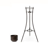 Park Hill Collection Lodge Portal Metal Stand and Pot, Tall - ECM20155