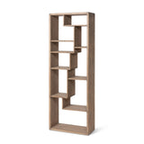 Park Hill Collections Coastal Cottage Geometric Wooden Etagere Bookshelf - EFC20131