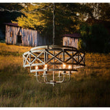 Park Hill Collection Manor Metal Industrial Trestle Chandelier - ELH80656