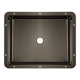 Eden Bath Rectangular 20" x 16" Stainless Steel Undermount Bathroom Sink with Drain in Black - EB_SS051BK