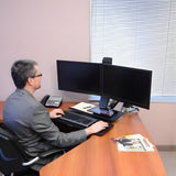 Positive Posture Ergotron WorkFit A Dual Monitor Sit Stand Workstation - 24-312-026