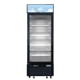 Frigos FGA-MGDF-1D-27-L 27" One Glass Door Black Steel Exterior Freezer Merchandiser 19 Cu. Ft. Left Hinged - FGA-MGDF-1D-27-L