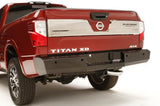 Fab Fours Nissan Titan XD 2016-2022 Black Steel Rear Bumper - NT16-T3750-1