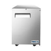 Frigos 23" One Solid Door Stainless Steel Back Bar Refrigerator - FGA-BBR-1D-23