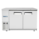 Frigos 58" Two Solid Door Stainless Steel Back Bar Refrigerator - FGA-BBR-2D-59