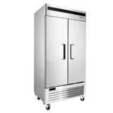 Frigos39.5" Two Door Bottom Mount Slim Reach In Freezer 28.5 Cu. Ft. - FGA-BMF-2D-40