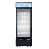Frigos 27" One Glass Door Black Steel Exterior Freezer Merchandiser 19 Cu. Ft. - FGA-MGDF-1D-27