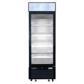 Frigos FGA-MGDR-1D-24 24" One Hinged Glass Door Black Steel Exterior Merchandiser Cooler 11 Cu. Ft. - FGA-MGDR-1D-24