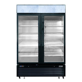 Frigos FGA-MGDR-2D-40 40" Two Hinged Glass Door Black Steel Exterior Merchandiser Cooler 29 Cu. Ft. - FGA-MGDR-2D-40