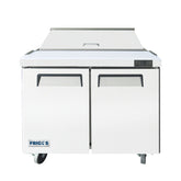 Frigos36" Two Door Refrigerated Sandwich Prep Table (10) 1/6 Size Pans - FGA-SPT-10P-36