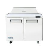 Frigos36" Two Door Refrigerated Sandwich Prep Table (10) 1/6 Size Pans - FGA-SPT-10P-36