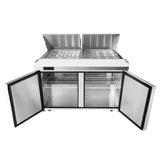Frigos FGA-SPT-24P-60-MT 60" Two Door Mega Top Refrigerator Sandwich Prep Table (24) 1/6 size pans - FGA-SPT-24P-60-MT