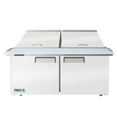 Frigos FGA-SPT-24P-60-MT 60" Two Door Mega Top Refrigerator Sandwich Prep Table (24) 1/6 size pans - FGA-SPT-24P-60-MT