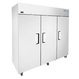 Frigos77.80'' Top Mounted (3) Solid Door Reach-In Freezer 64.9 Cu. Ft. - FGA-TMF-3D-78